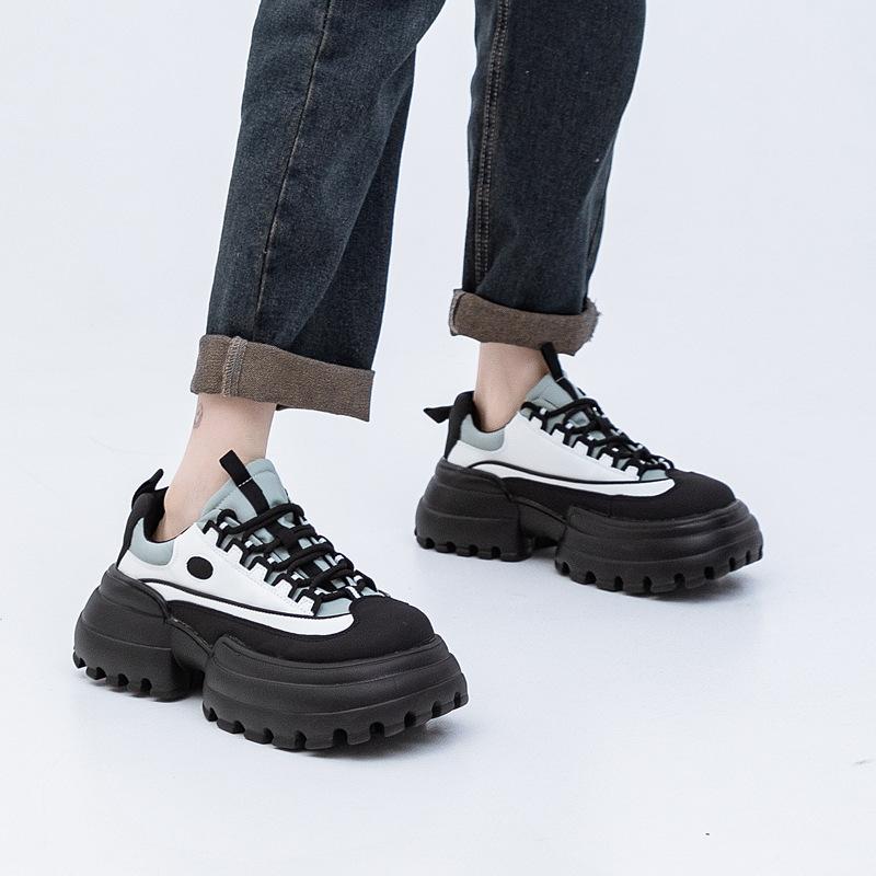 Dad's Shoes Women's  New Spring  Autumn Season Thick Sole Shoe Color Matching  Platform Shoes Woman Designer Shoes Sneakers