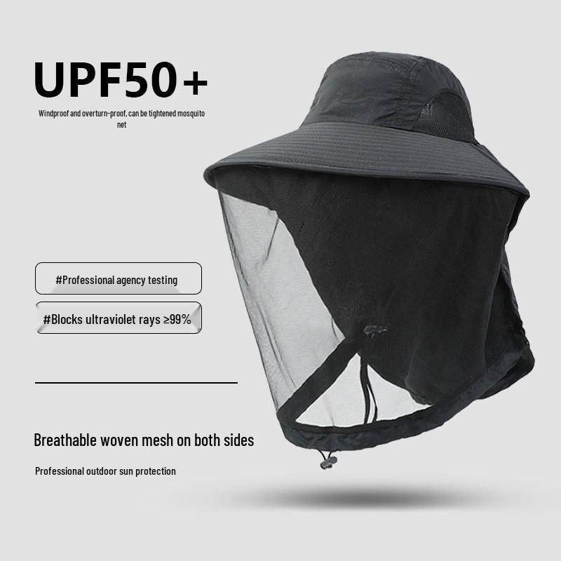 Unisex Sommer Sonnenhut: Moskitosicheres Netz, Schnelltrocknend, Wasserdicht, Ideal zum Angeln und Klettern