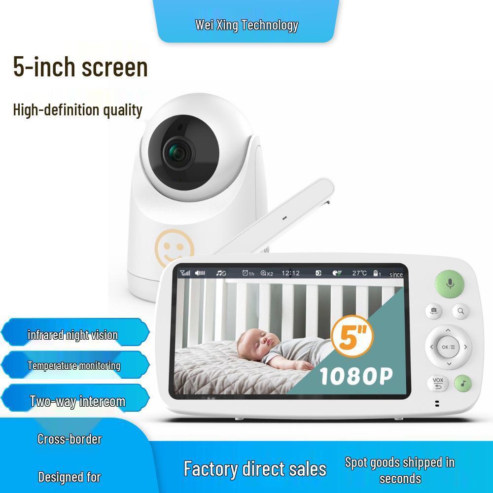 HD Wireless 5-Inch Baby Monitor with Walkie-Talkie Feature GP5200