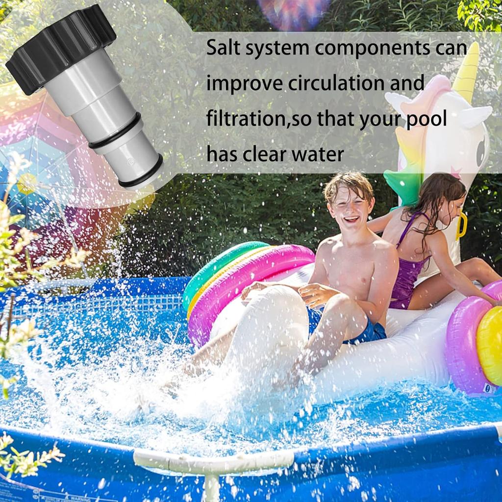 Pool Hose Adapter,Adapter for Pool,Hose Adapter with Inner Thread to Screw,For Ø 32 And 38mm Pool Hose(2pcs)