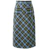 Sancai Women's Plaid Slit Midi Skirt