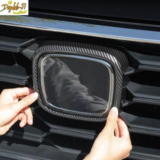 Carbon Fiber Front Grille Grill Cover Trim Fit For Honda CR-V CRV 2024