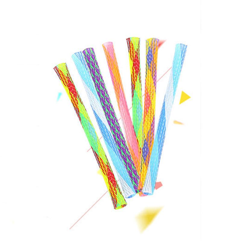 12PCS Pet Toy Bounce Telescopic Tube Cat Toy Colorful Simple Cat Teaser For Kitten