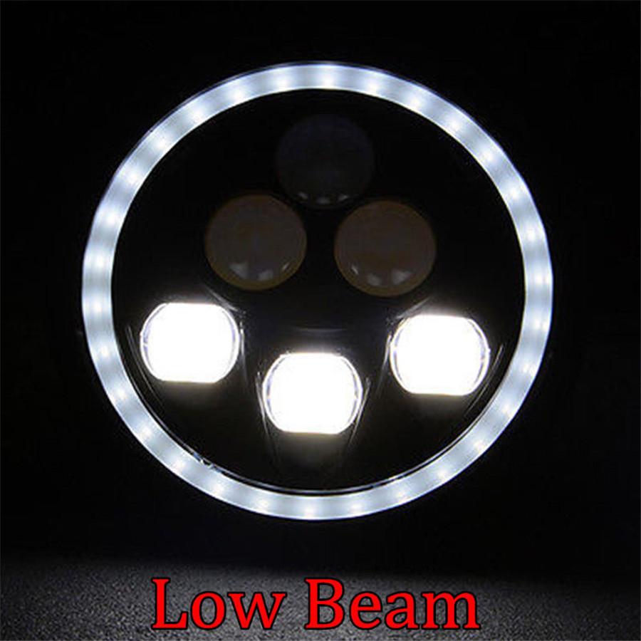 7" 60W Led Headlight Round High Low Beam Headlamp For Jeep Wrangler TJ/LJ/CJ/JK