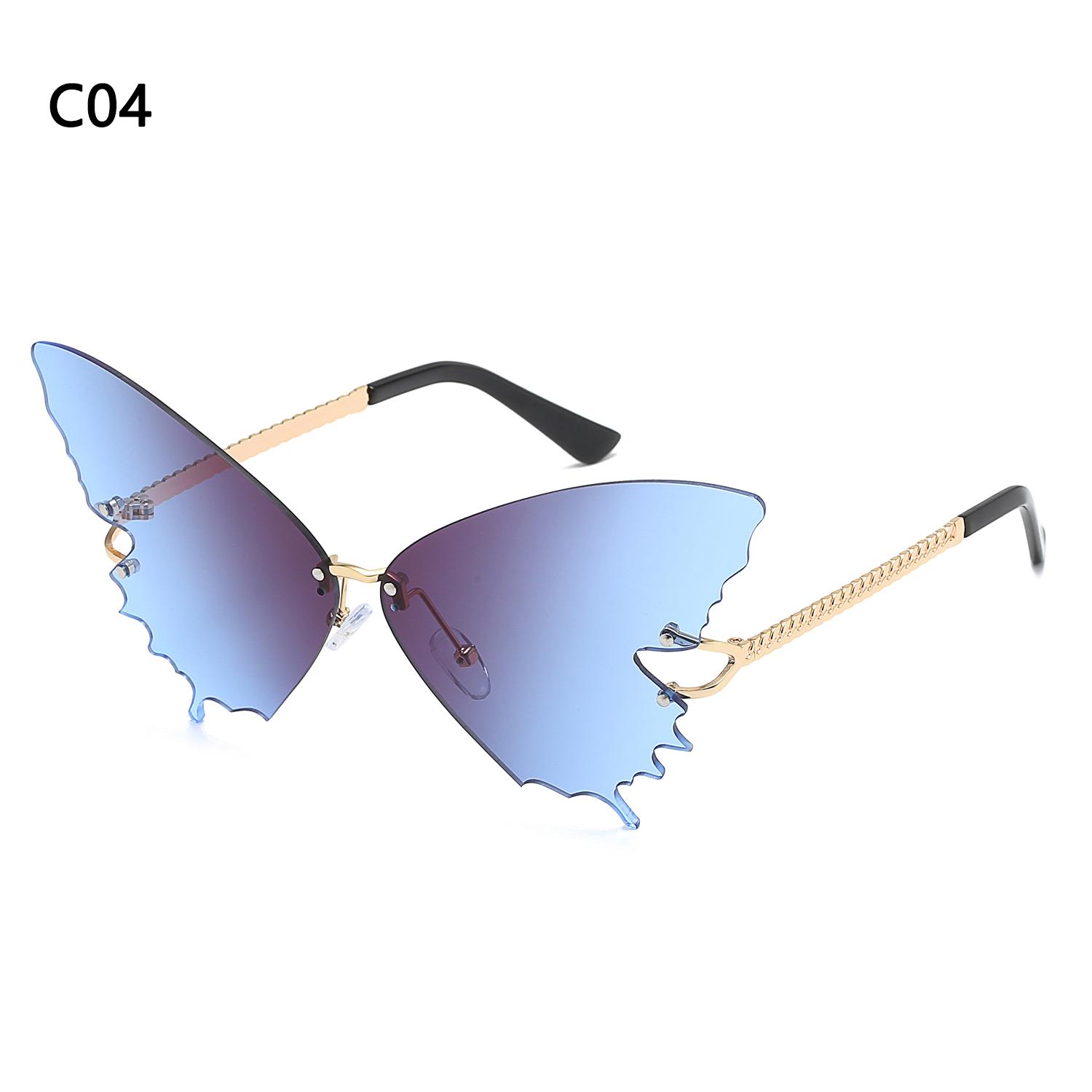 

Christmas Decorations Fashion Eyewear Rimless Sunglasses Retro Sun Glasses Uv Protection Butterfly Sunglasses Other