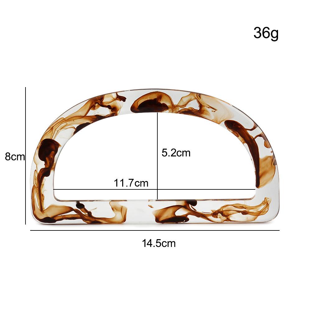 

1PC resin handle wallet frame kiss buckle woven bag handbag crochet bag handle DIY handicraft accessories