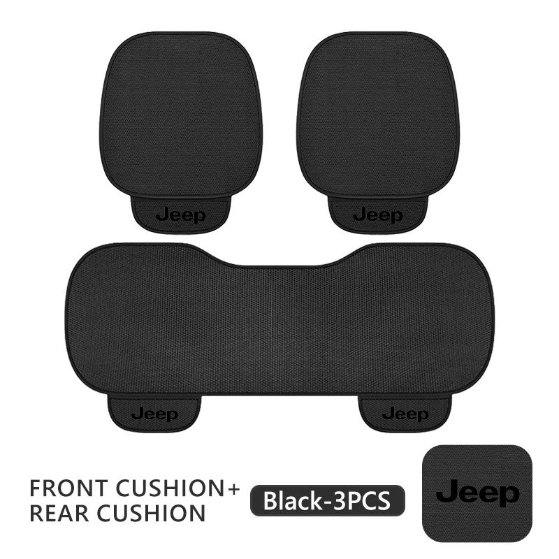 For Jeep Front Rear Car Seat Cushion Summer Ice Silk Mesh Cooling Seat Pad Cherokee Patriot Liberty Wrangler JK JL Commander