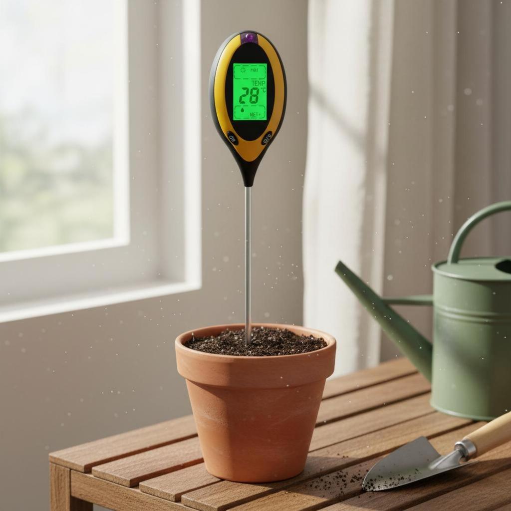 Quadruple Function Soil Tester Green Backlight Four Meter Backlit Display Screen