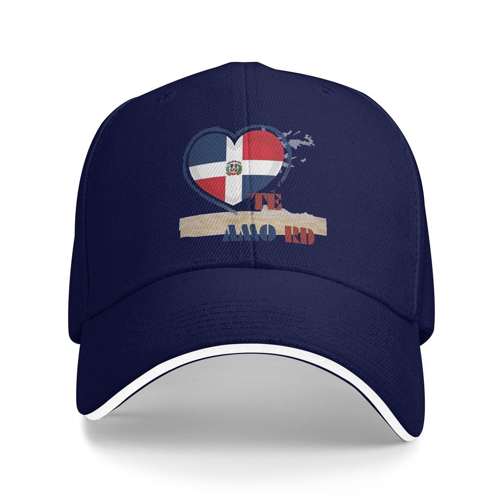 Te Amo RD Dominikánská republika Srdce Vlajka Baseballová čepice Běhání Hippie Truckerka Párová Dámská y2k Cool Design Baseballové čepice