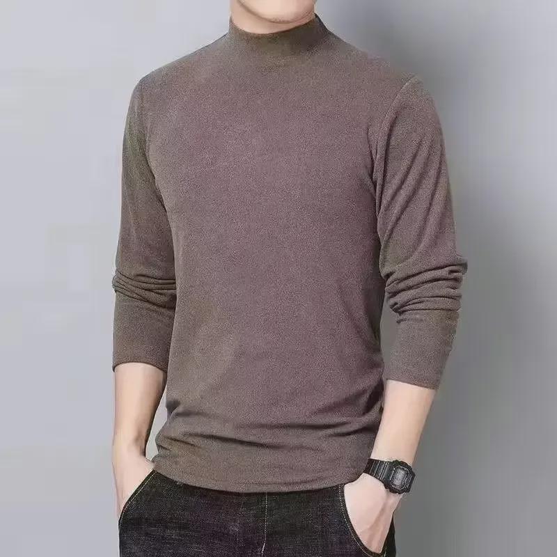Men's Fashion Long-Sleeve Warm Velvet T-Shirt