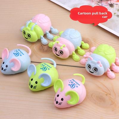 Bee Mouse Animal Toy Cartoon Pullback Power Car For Children Play Interactive