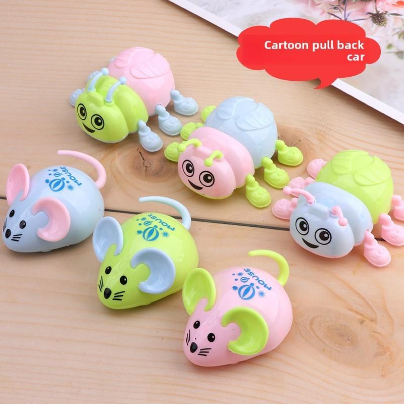 Mouse Bee Animal Toy Cartoon Pullback Power Car For Children Interactive Play