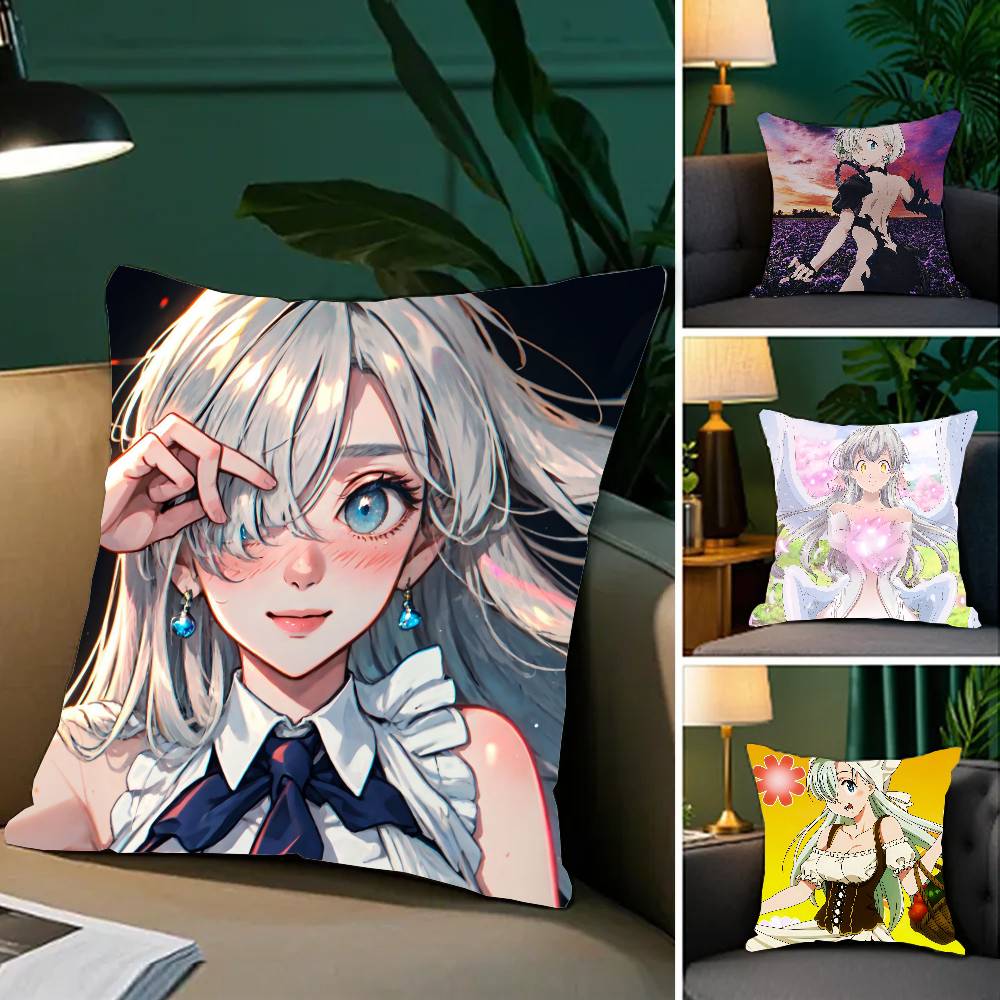 Elizabeth Liones Anime The Seven Deadly Sins Pillow Case Sofa Cushion Cover Room Home Decoration