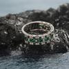 Maze Full of Crystals Zircon Ring Men's European and American Fashion Personalized Design High-Grade Exquisite Ring Women Fashion Jewelry