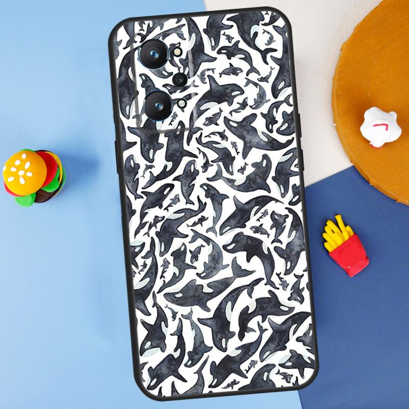 Orcas Whale For Realme 11 10 12 13 14 Pro Plus GT 5 6 6T GT7 Pro C61 C53 C51 C21Y C25S C55 C67 C75 Case