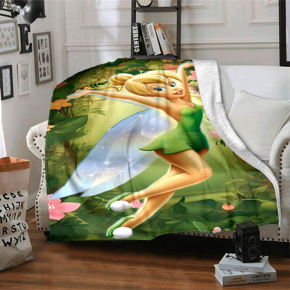 1pc T-Tinkerbell2 Blanket, Gift, for Men and Women, Soft Blanket, Good for Sofa Bed Couch Travel, Lightweight Flannel Blanket