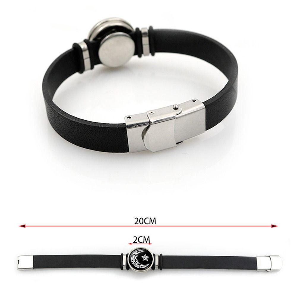 Retro Luminous Couple Bracelets Sun Moon Leather Strap Bracelet Elegant Hand Chain Couple Jewelry Gift