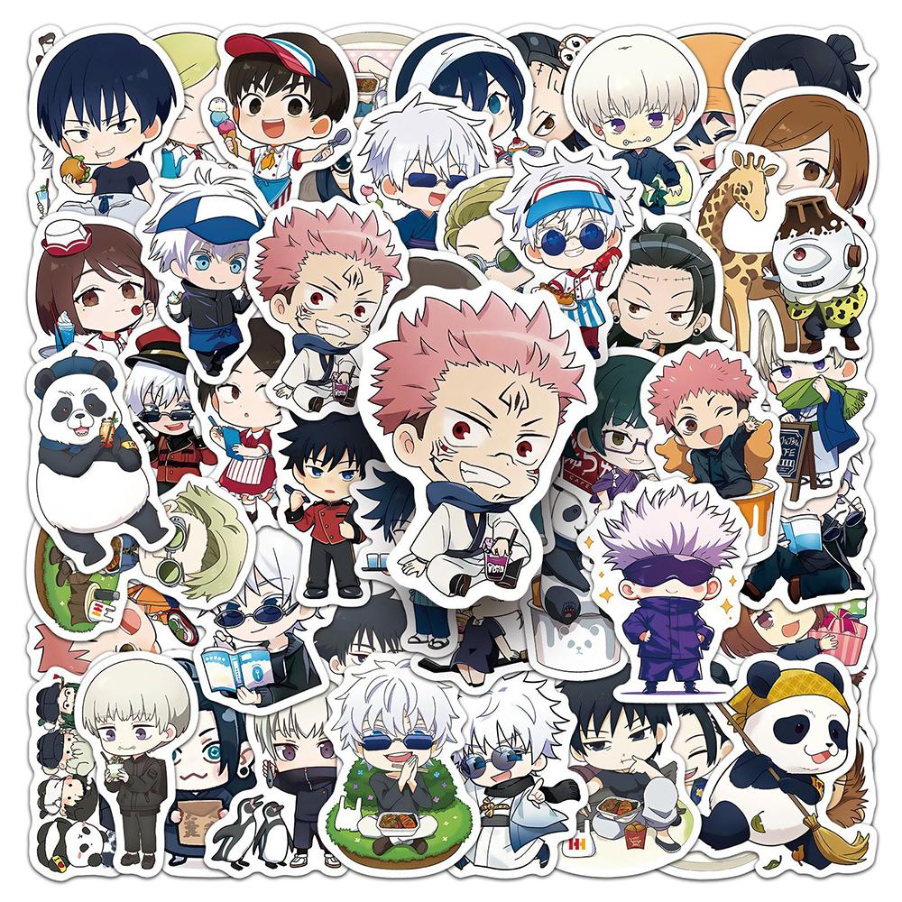 10/30/50 Stück Klassische Anime Jujutsu Kaisen Sticker Q-Version Cartoon Aufkleber DIY Skateboard Helm Laptop Niedlicher Gojo Satoru Sticker