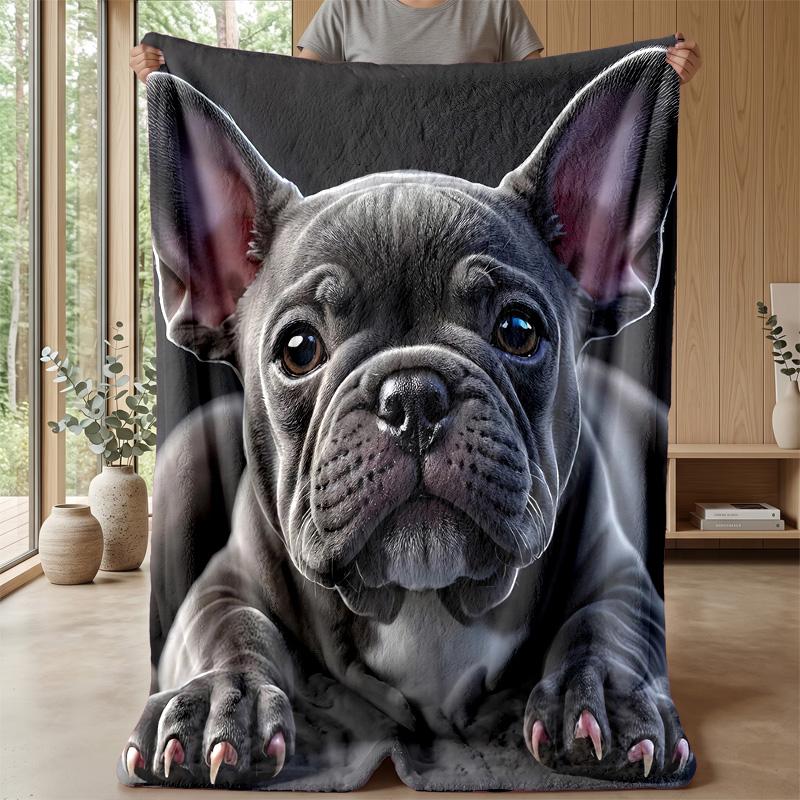 Golden Dog and Rainbow Theme blanket Lightweight Warm Flannel Blanket Decorative Throw Blanket for Home Decoration