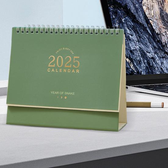 2025 Desk Calendar Monthly Planner Coil Binding Calendar Standing Flip Calendar Note Pads for Home Office Classroom