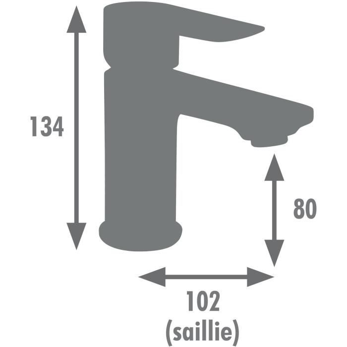 Mitigeur lavabo - EDOUARD ROUSSEAU - NAYAK - Graphite Mat