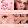 Cheek Gel Cream Liquid Cheek Makeup, Soft, Lightweight, Breathable, Long-Wearing, Smudge-Proof, Natural Look, Skin Tint Cheek Makeup (#Set)