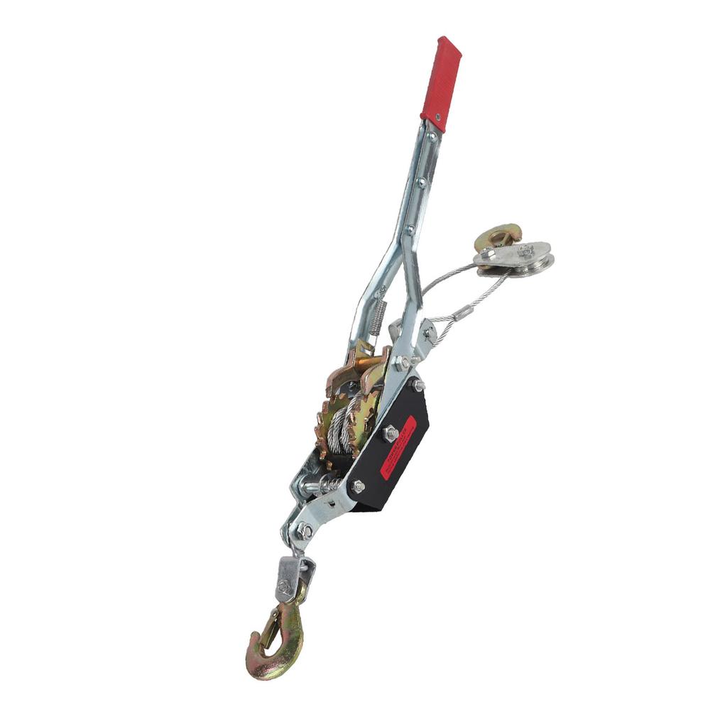 Wire Rope Hand Power Puller Tighten Tool Mini Tightener Double Hook Lifting Tool(4 Ton)