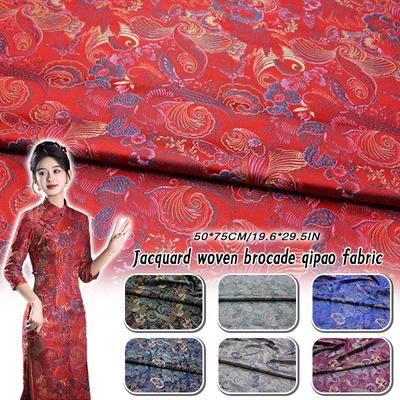 Chinese Style Butterfly Pattern Brocade Jacquard Fabric Chinese Tang Costume Cheongsam Mongolian Robe Damask Fabric Material