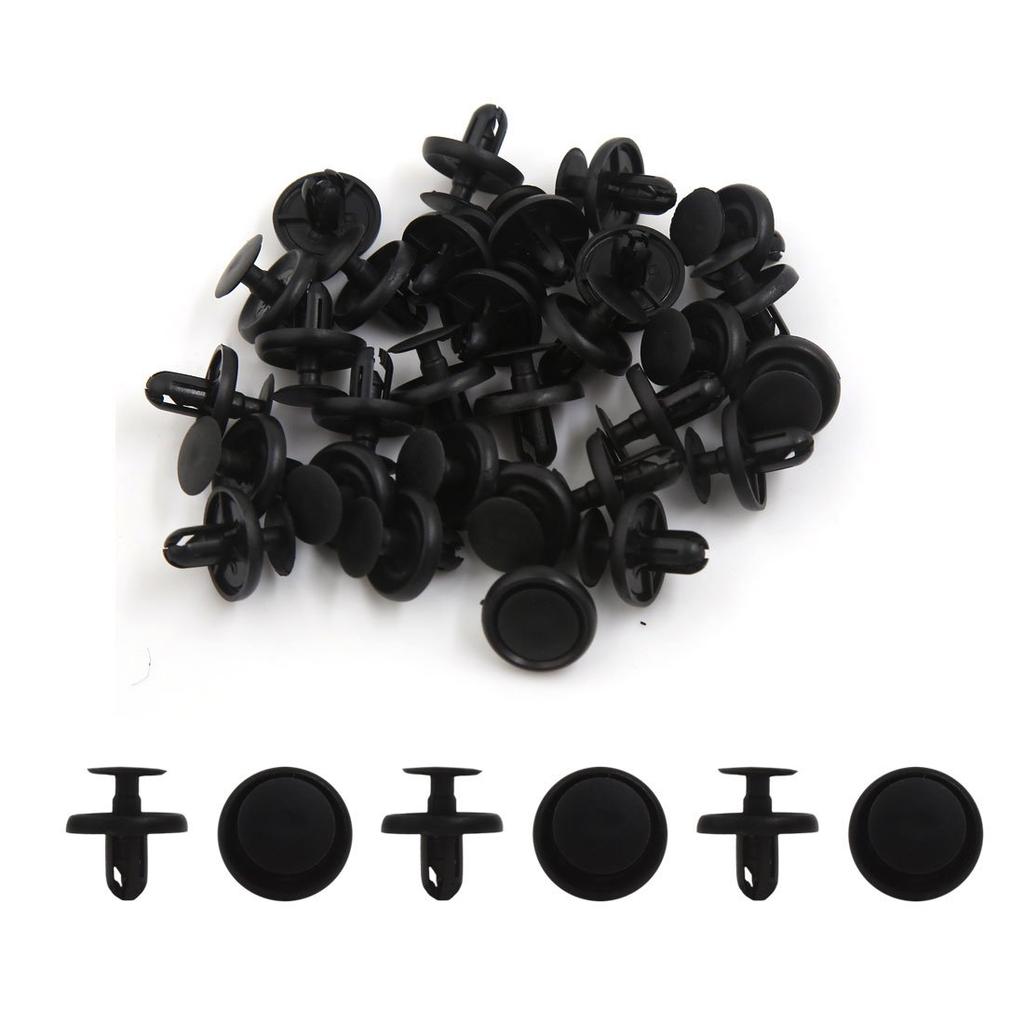 uxcell Clips/Rivets/Fasteners, 0.3 inch (7 mm) Plastic Rivets, 0.7 x 0.8 inches (18 x