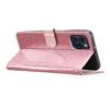 For iPhone 16 Pro Case Glitter PU Leather Wallet Card Slots Phone Cover