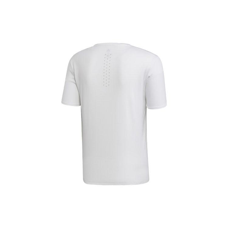 Adidas T Shirts Men's White Crew Neck Moderate Straight Fit DQ1847