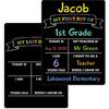 Double-Sided First & Last Day of School Sign 11.5 * 8.3 Inches Board - Reble PVC Board for Preschool, Kindergarten To Elementary - Back To School