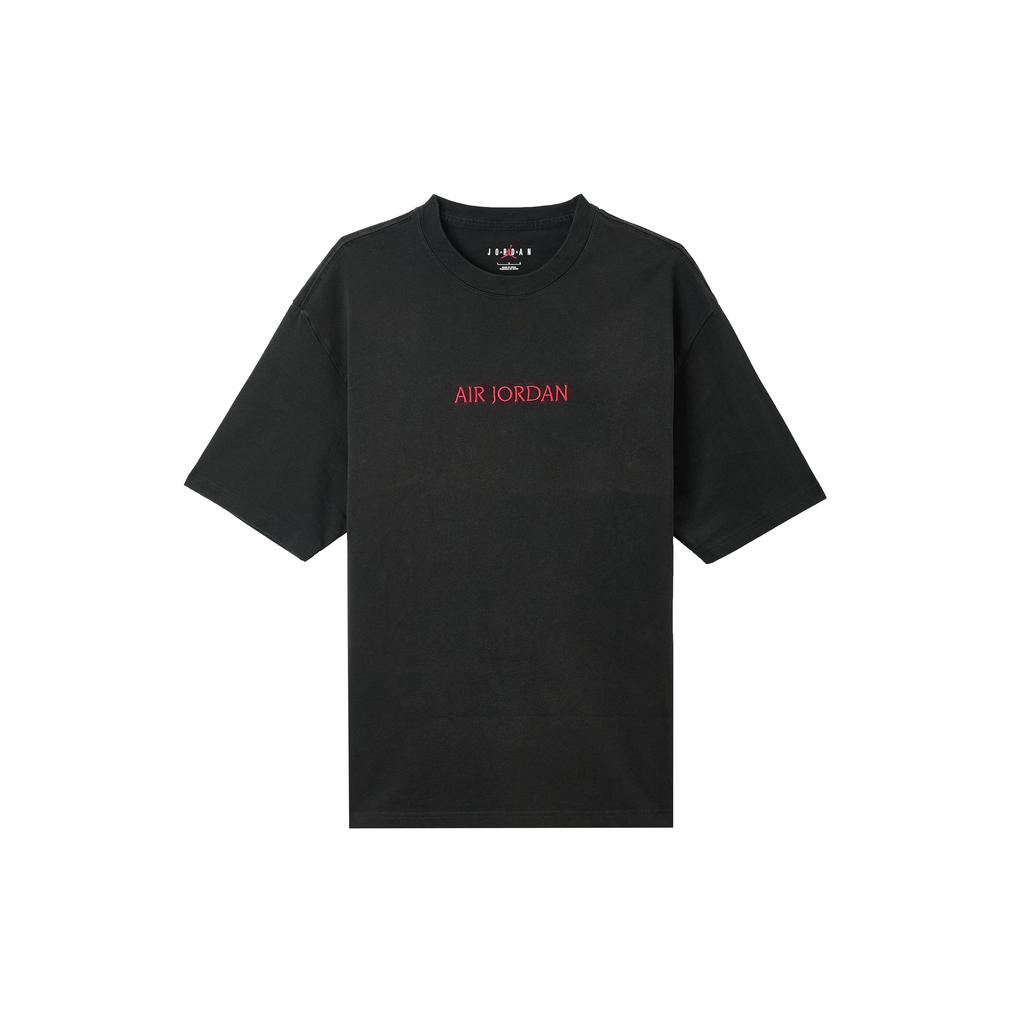 Jordan T Shirts Unisex Black Crew Neck Moderate Straight Fit DV6466-010
