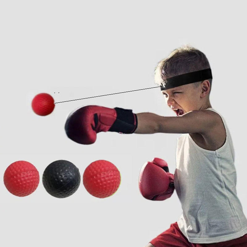 Boxing Reflex Ball Headband Set for Beginner Adjustable Head-Mounted Boxing Speed Ball Adult Children Sports Rebound Reaction Ball