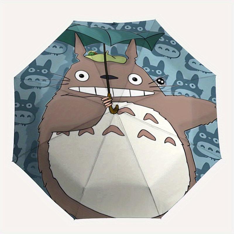 

1pc Totoro Forest Automatic Folding Umbrella - Lightweight, Retractable Design with 8-Rib Durability, Perfect for Outdoor Adventures, Fashio
