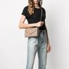 Saint Laurent Ysl Monogram Logo Dorato Pelle Granulosa Trapuntata Portafoglio a Catena Borsa a Spalla Borse Donna Beige Scuro 377828-BOW01-2721