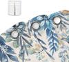 Winter Christmas Shower Curtain,Holiday Blue Snowman Bath Curtain Xmas Gift,Eucalyptus Leaf Flower Floral Bathroom Accessories