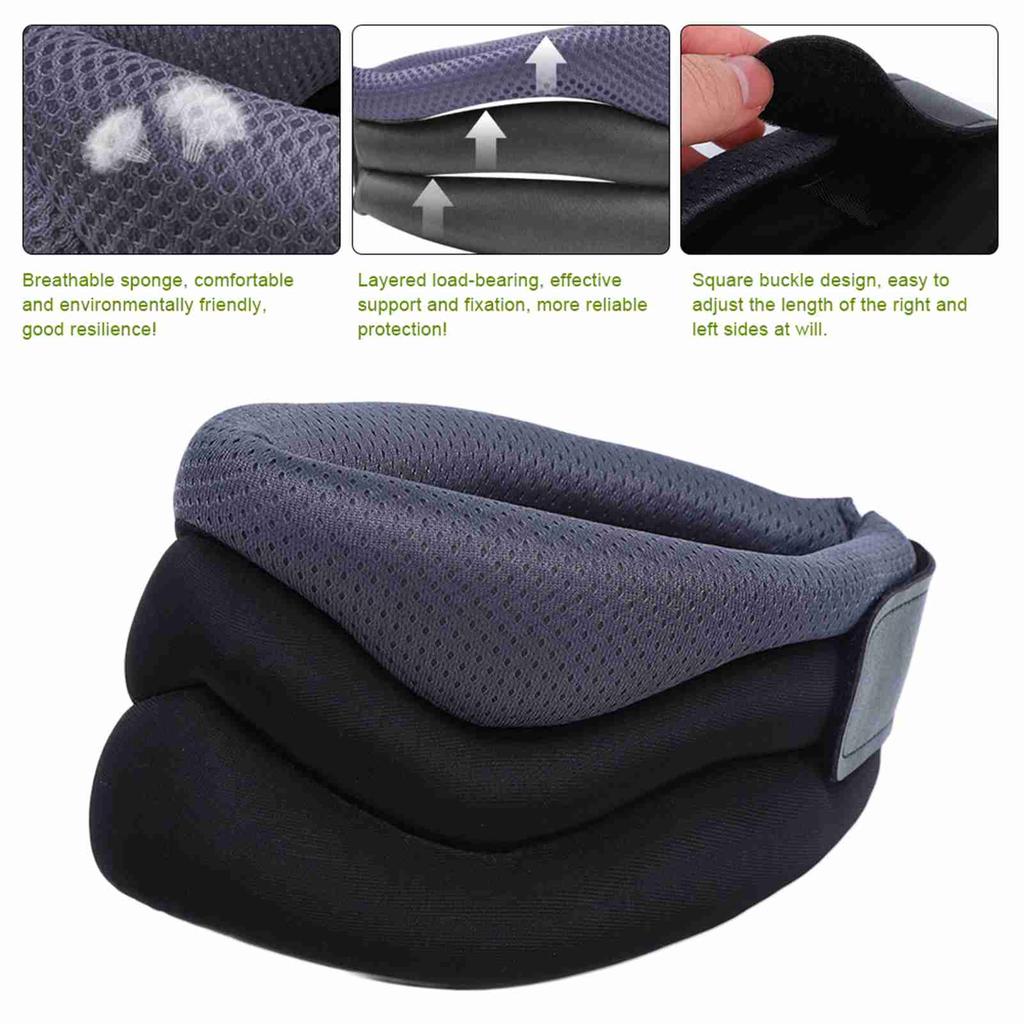 Tragbare Nackenstütze Mehrschichtiger Zervikaler Nackenschutzkragen für Zuhause, Büro, Schlafen