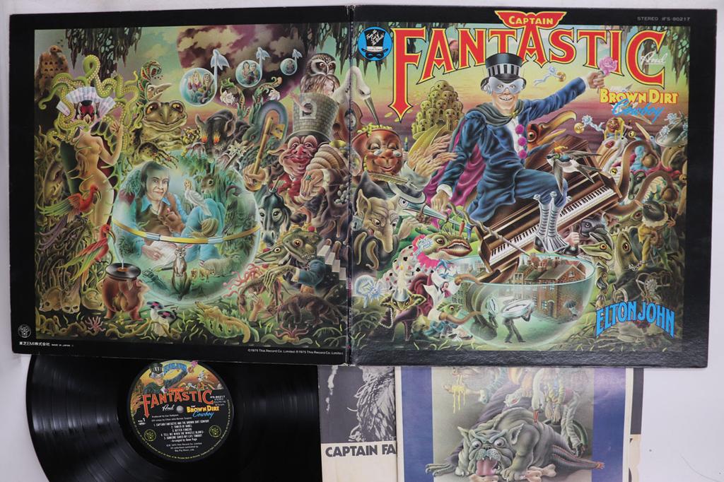 LP Record ELTON JOHN Captain Fantastic And The Brown Dir IFS80217 DJM 1975 Japan Rock Used