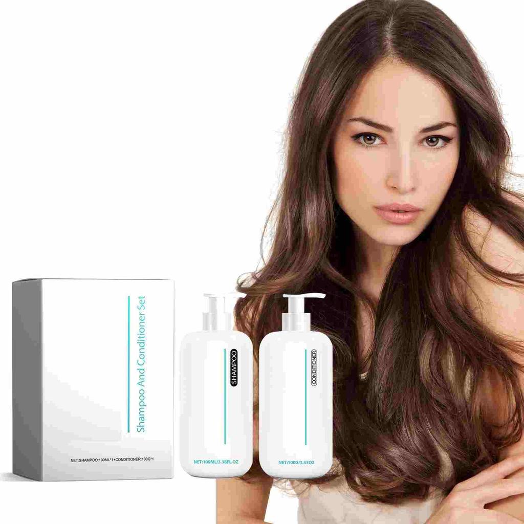 Shampoo Hair Care Set Deeply Moisturizing, Smooth, Shiny, Refreshing, Dandruff And Itching,100ML/3.38FL.OZ*2