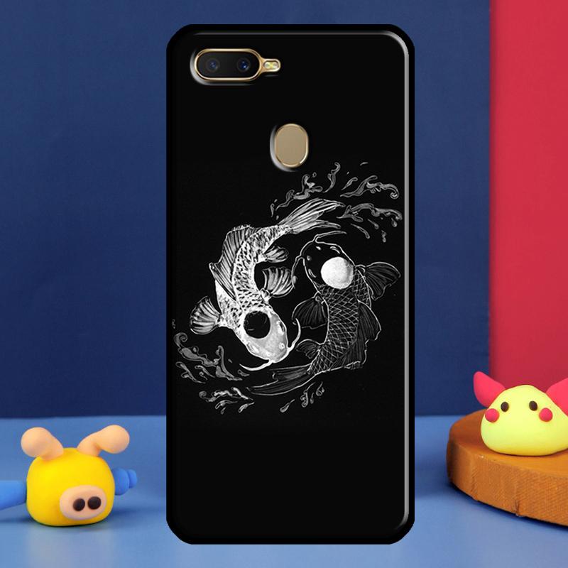 Koi Fish Yin Yang Art Case For Oppo A91 A5 A9 A16 A76 A96 A58 A78 A98 A52 A72 A74 A94 A54 S A57 A77 A15 A17 Cover