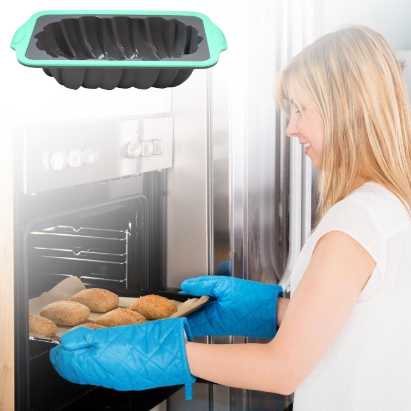 Silicone Baking Tray Multifuntional Cake Baking Molds Striped Shape Cake Pans Striped Baking Pans Suitable for Kitchen