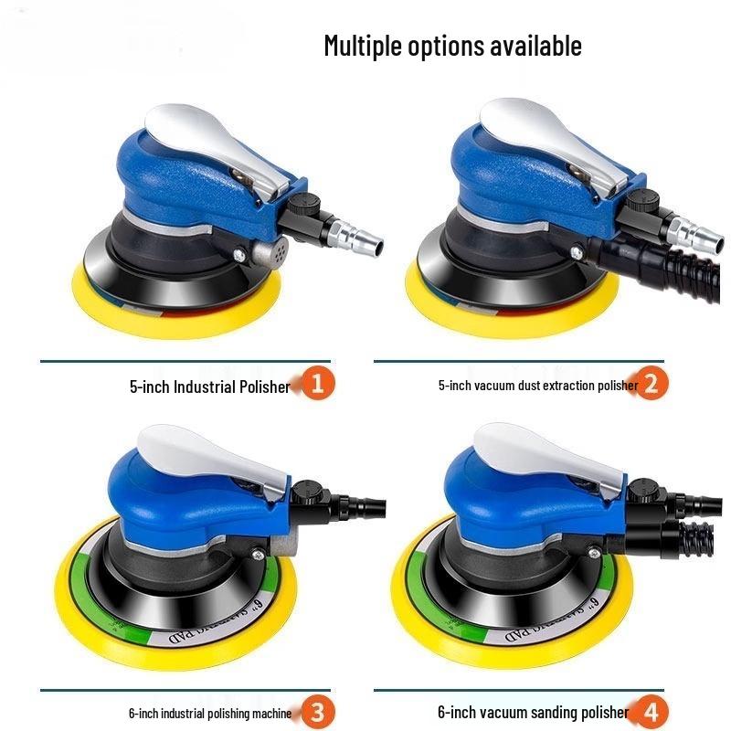 TURBOSUN 6-inch Pneumatic Orbital Polisher CN plug (adapter included)