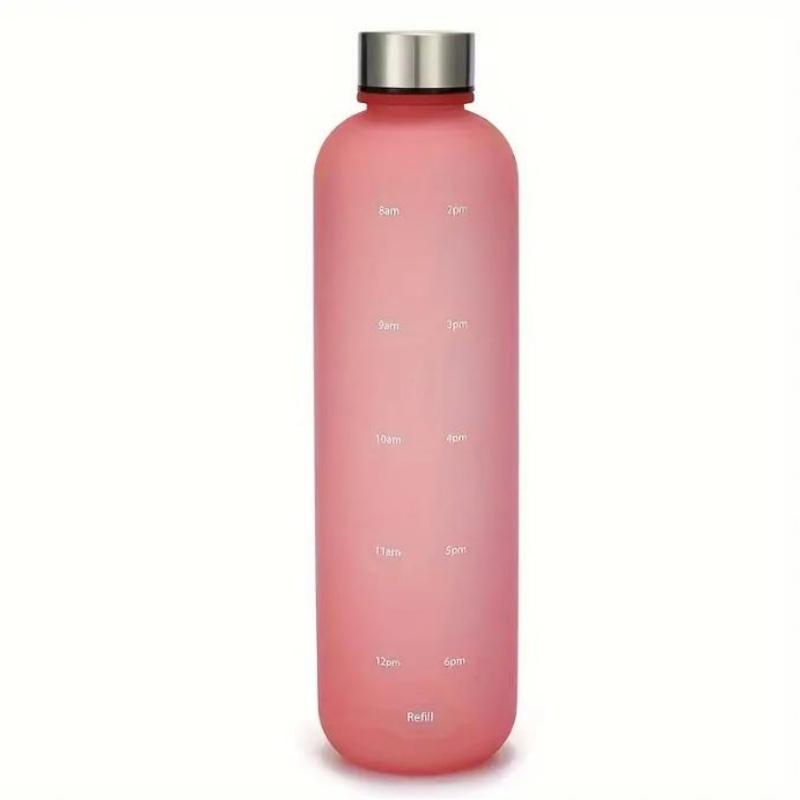 Sport-Wasserflasche mit Farbverlauf und Messskala, Auslaufsicher, Tragbar, Schmaler Hals, Verschließbar, BPA-freies PC-Material - Für Fitness