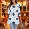 Women's Casual Halloween Print Top, Loose Fit Three-Quarter Sleeve
