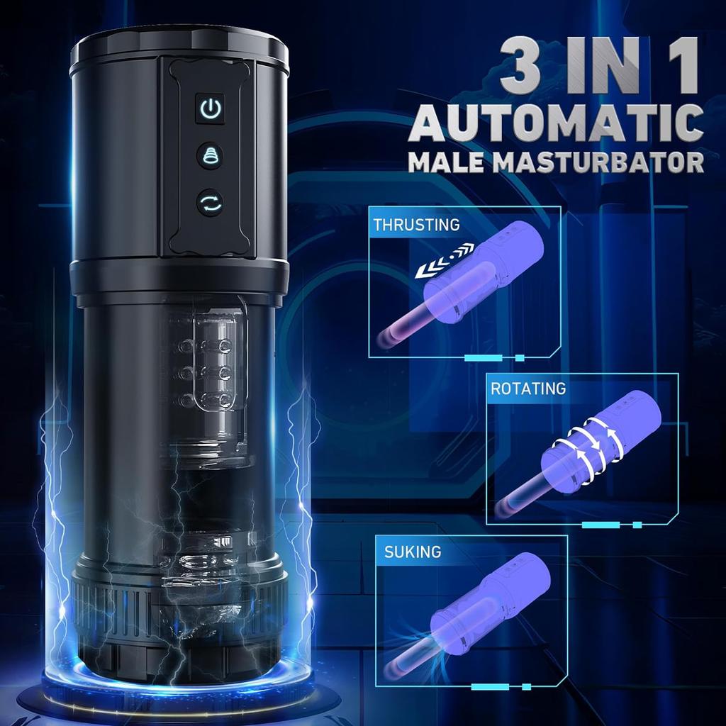 2025 New Automatic Male Masturbator Machine Penis Pump 3D Realistic Pocket Pussy Male Stroker Blowjob Machine Adult Male Sex Toys for Men