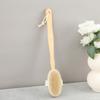 1 Pcs Long Handle Wooden Bath Brush Massage Brush Wooden Pig Bristle Scrub Bath Brush For Dry Skin Exfoliating And Body Massage