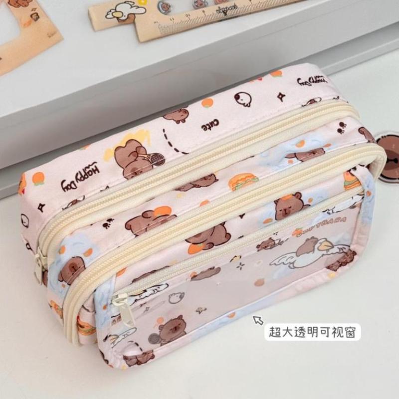 Cute Cartoon Pencil Case For Student Cartoon Anime Creative Pencil Bag High Capacity Stationery Storage Bag Cosmetic Bag