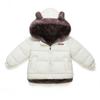 2026 Kids Thick Puffer Jacket With Hood Cartoon Print Warm Cotton Coat Boys Girls 3-8 Years Winter