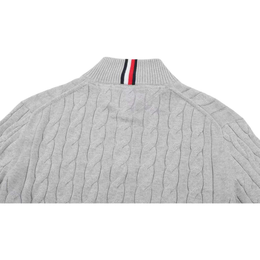 Tommy Hilfiger Soft Comfortable Fashionable Logo Decorated Versatile Breathable Cable Knit Turtleneck Pullover Sweater Men Sweater XM05669-Q15